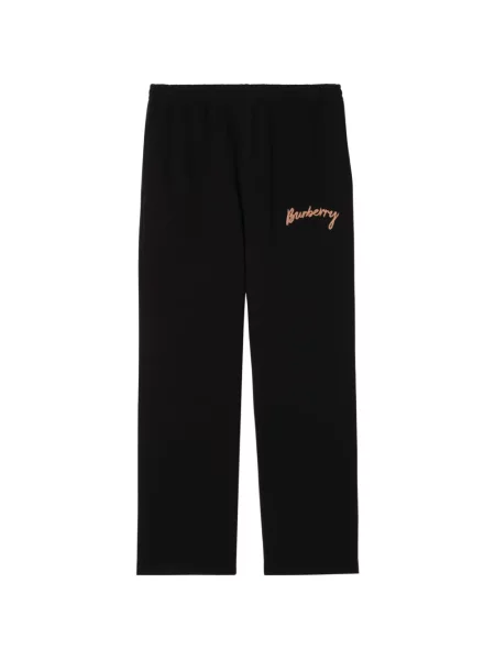 Pantaloni Burberry alergare cu autograf negru