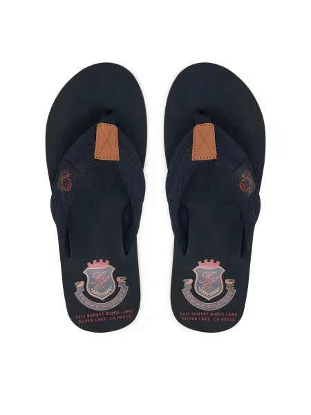 Джапанки Tommy Hilfiger Patch Hilfiger Beach Sandal Тъмносин