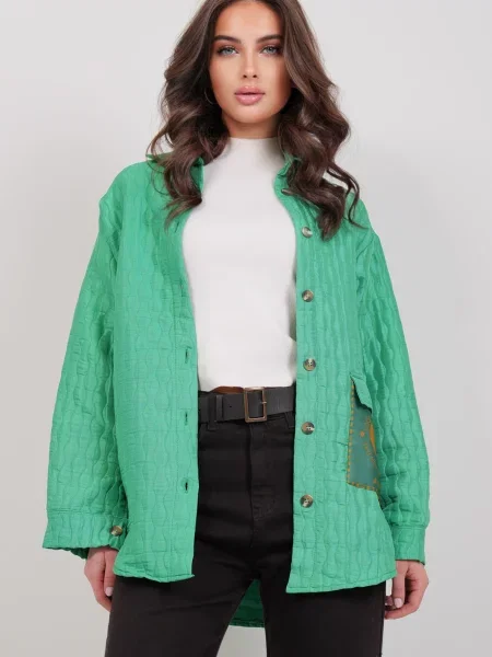 Trend Alaçatı Stili Geacă de primăvară-toamnă jad / deschis / portocaliu verde