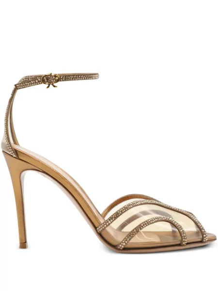 Pantofi cu toc Gianvito Rossi slingback de cristal