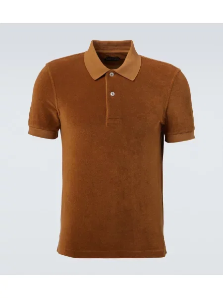 Polo Tom Ford din material terry maro