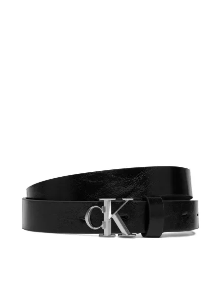 Calvin Klein Nadrágszíj Ck Buckle Glossy Strap fekete