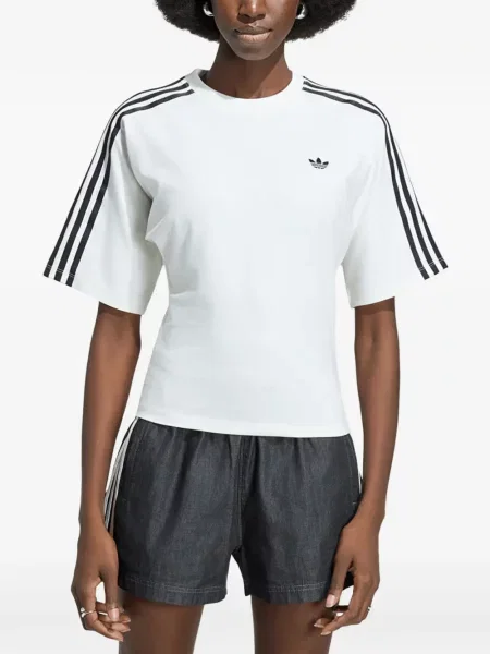 Apykaklė apkirptas marškinėliai Adidas be rankovių balta