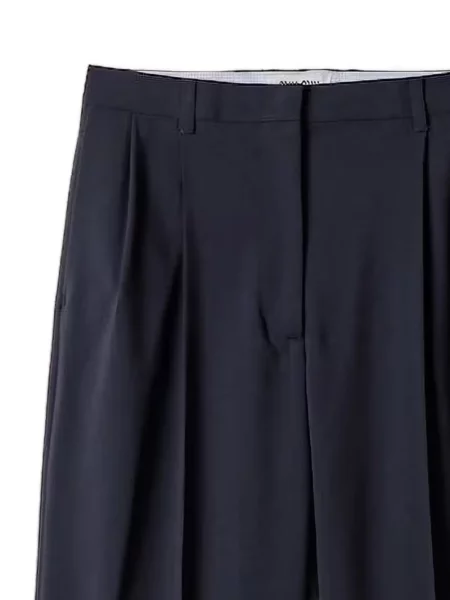 Pantaloni Miu Miu plisate albastru