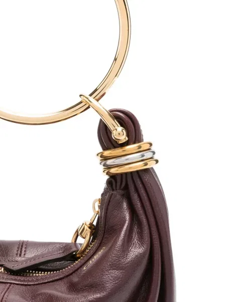 Geanta de piele Chloé din piele roșu