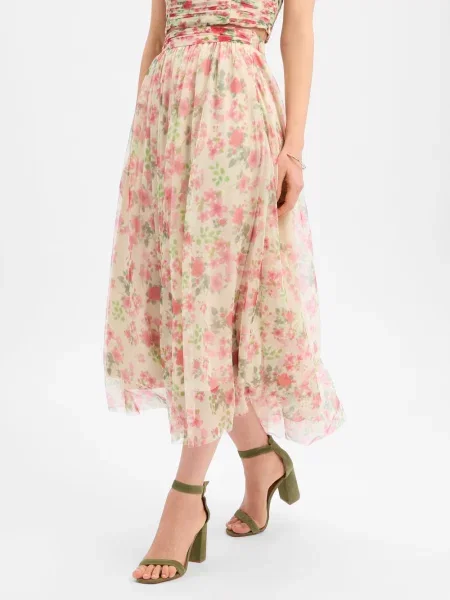 Marie Lund spódnica o linii A Kobiety 32 żółty