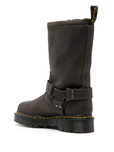 Bőr bokacsizma Dr. Martens szürke