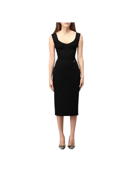 Sukienka Dolce And Gabbana z logo czarna