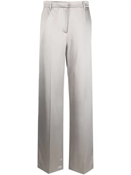 Pantaloni Magda Butrym de mătase gri
