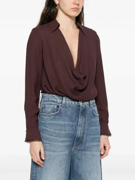 Body Elisabetta Franchi drapat maro