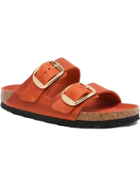Șlapi Pentru Femei Birkenstock Arizona Big Buckle Oiled Leather Narrow portocalii