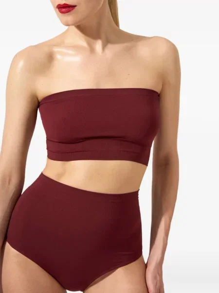 Sutien bandeau Wolford fără bretele roșu