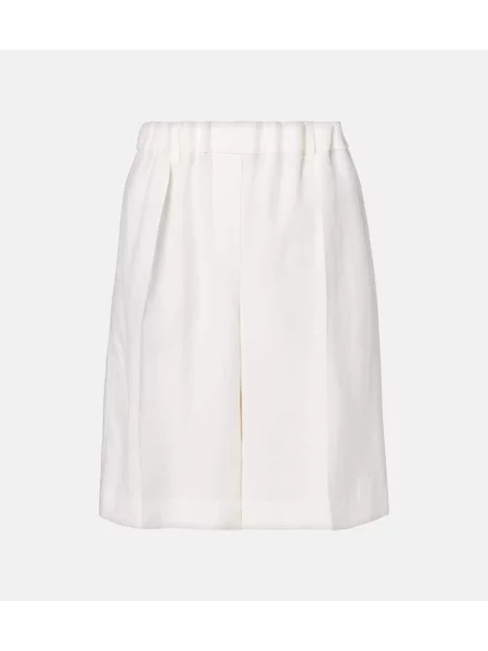 Szorty Brunello Cucinelli z twillu beżowe