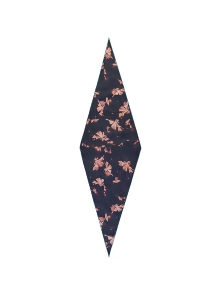 Fular Zegna cu model floral cu imagine albastru