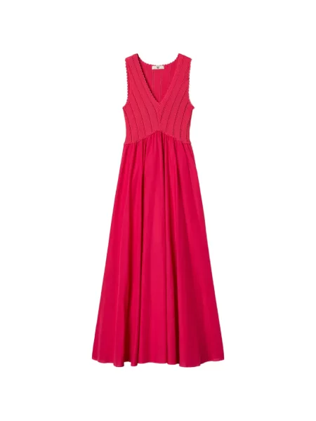 Maxi rochie maxi Twinset în linie A de costum roz