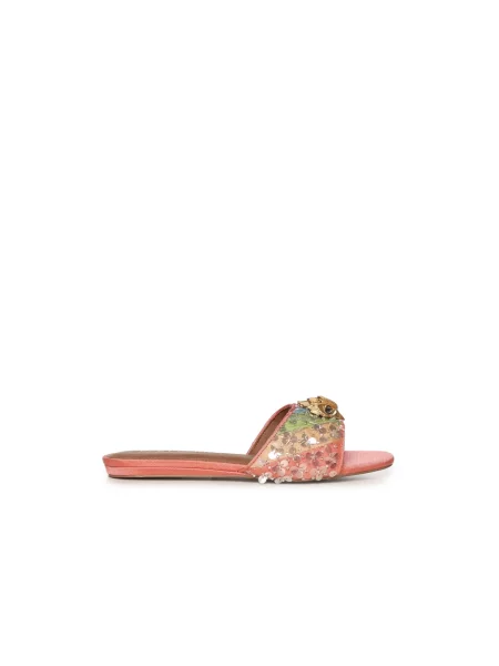 Klapki Kurt Geiger z cekinami bez obcasa