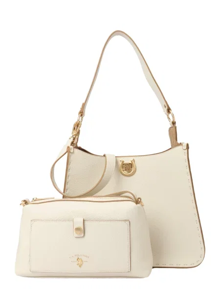 U.S. POLO ASSN. Torba za čez ramo volneno bela