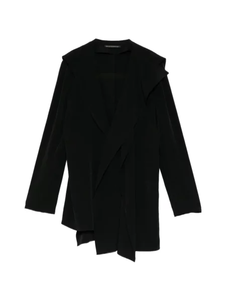 Geacă Yohji Yamamoto asimetrică drapată negru