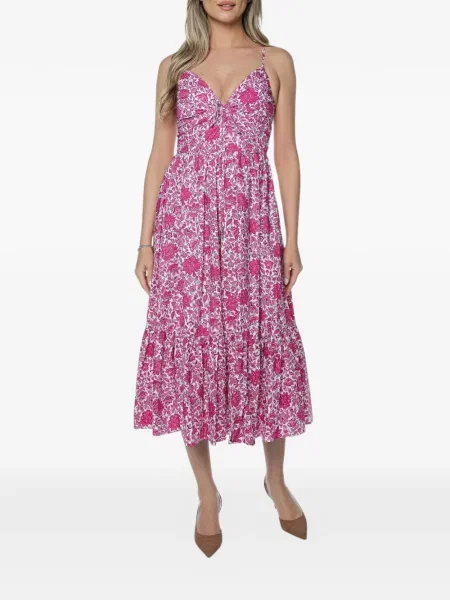 Rochie midi Michael Kors cu model floral cu imagine roz