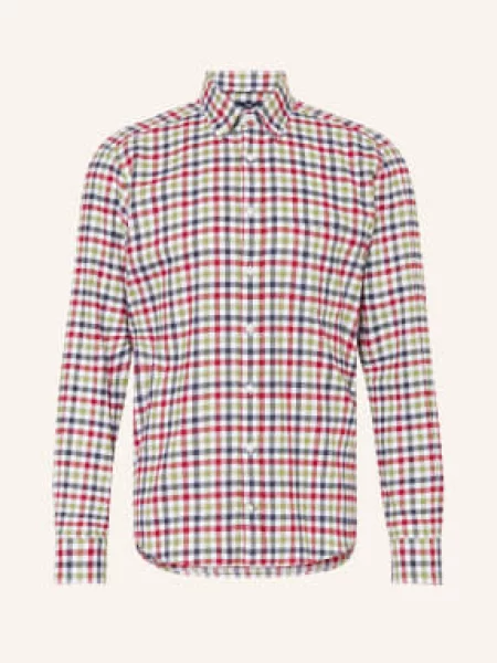 Strokesman's Koszula Flanelowa Regular Fit rot biała