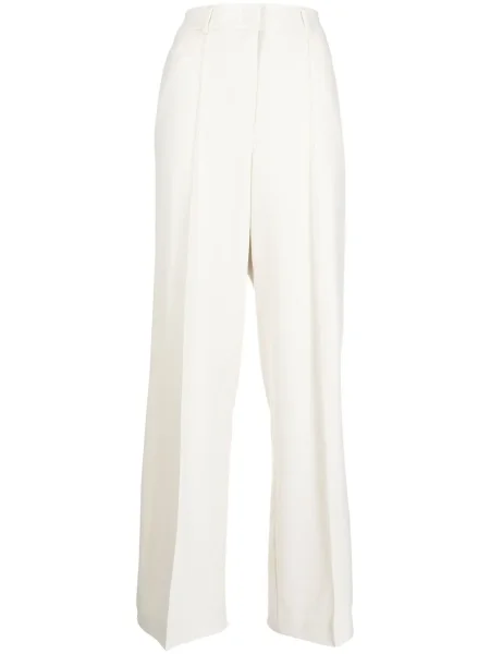 Talia spodnie Goen.j plisowane z twillu białe