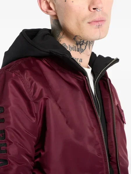 Geacă Alpha Industries cu broderie roșu