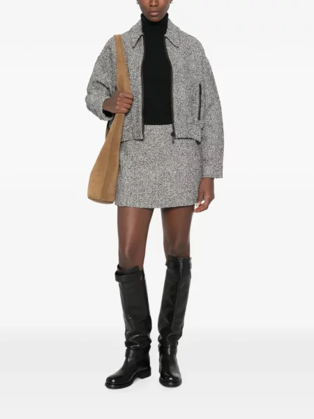Geacă Michael Kors din tweed negru