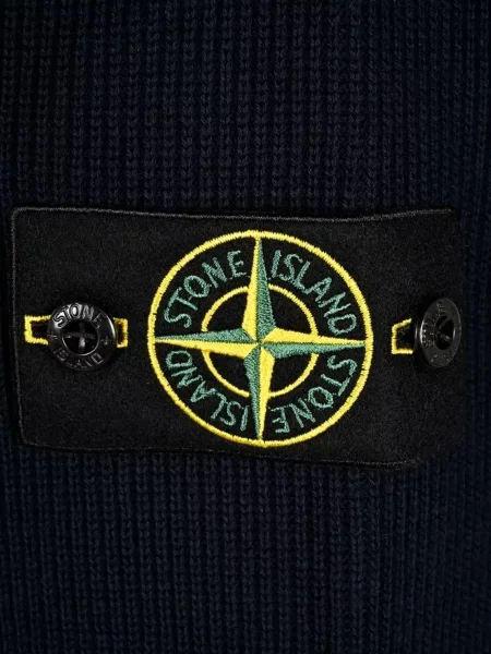 Dugo džemper Stone Island s okruglim izrezom kamenje plava