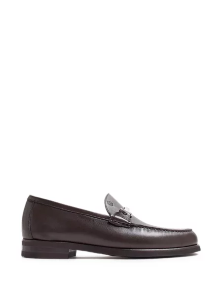 Pantofi loafer Mengloria cu autograf maro