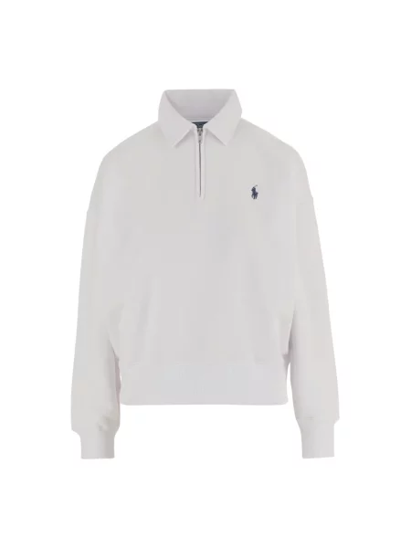 Sweter Polo Ralph Lauren z dekoltem w serek biały