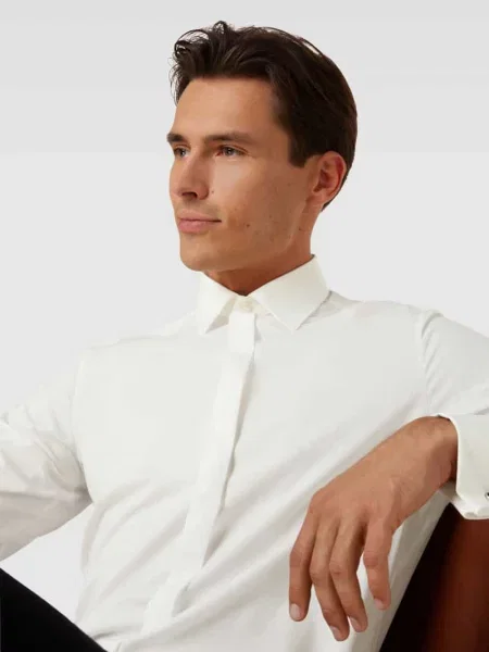 Długa koszula Olymp elegancka biała