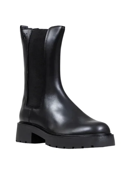 Calvin Klein Bokacsizma Chunky High Chelsea fekete