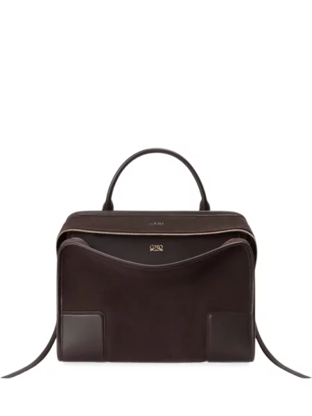 Geantă shopper Loewe din piele de căprioară maro