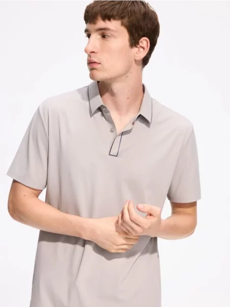 Reserved Cămașă polo regular deschis gri