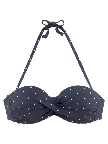 LASCANA Bikini zgornji del Sparkel mornarska