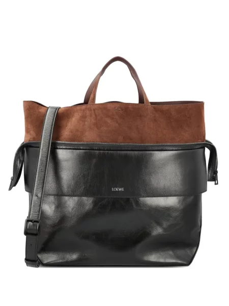 Geantă Loewe din piele de căprioară negru
