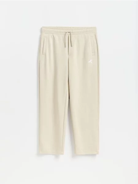 Reserved Pantaloni sport wide leg bej