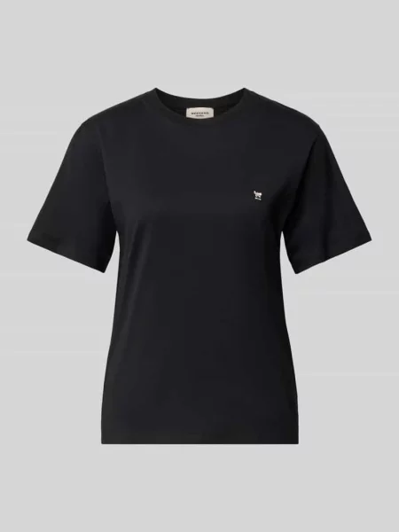 T-shirt o kroju regular fit z czystej bawełny model VENACO' Weekend Max Mara czarna