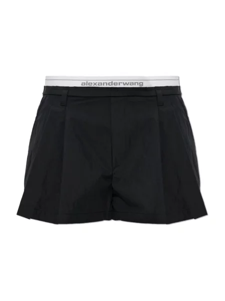 Szorty Alexander Wang z logo czarne