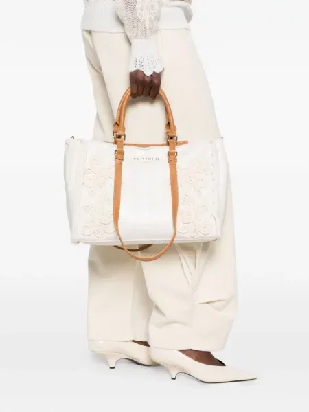 Geantă shopper Ermanno Firenze cu broderie