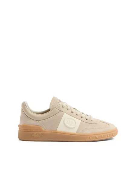 Lniane sneakersy Valentino Garavani beżowe