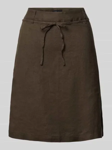 Spódnica mini z czystego lnu model Rinea' Opus