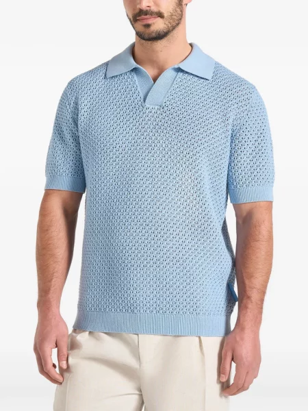Tricou polo Manière De Voir tricotate albastru