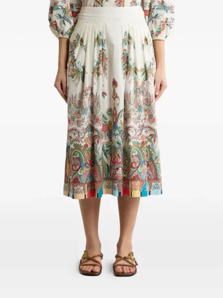 Fustă midi Etro cu imagine cu model paisley