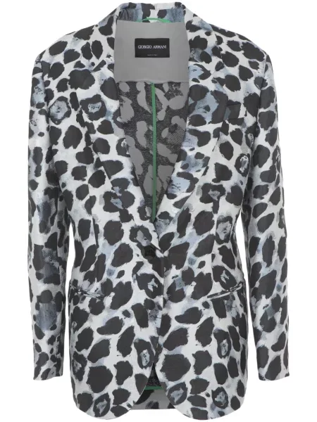 Sacou Giorgio Armani cu model leopard negru