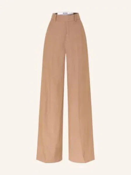 Rossi Spodnie Marlene Ivon Z Lnem braun brązowe