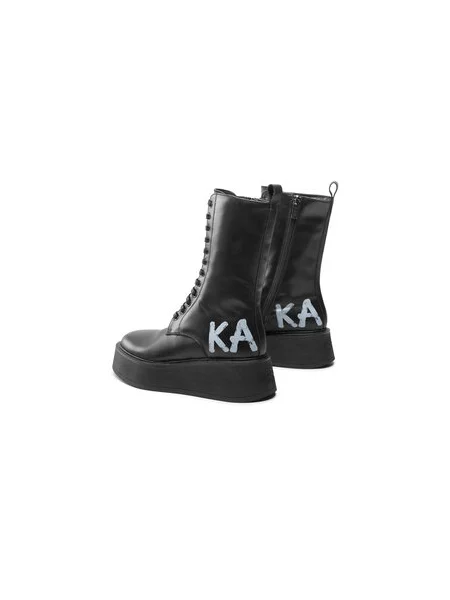 Šnurovacie čižmy Karl Lagerfeld čierna