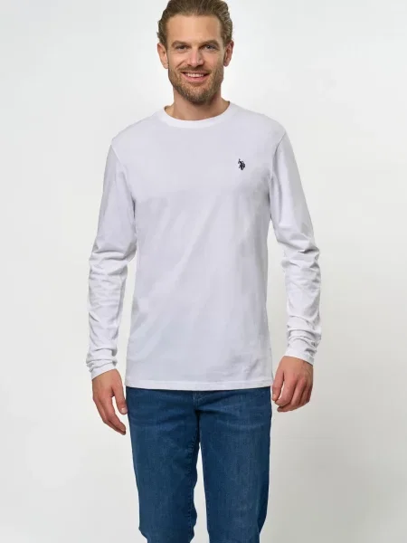 U.S. POLO ASSN. Tricou UMBROLIN' alb
