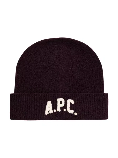A.P.C. czapka wełniana bonnet axel fioletowy
