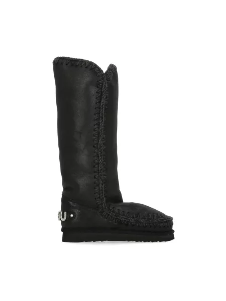 Buty do kostki Mou skórzane czarne